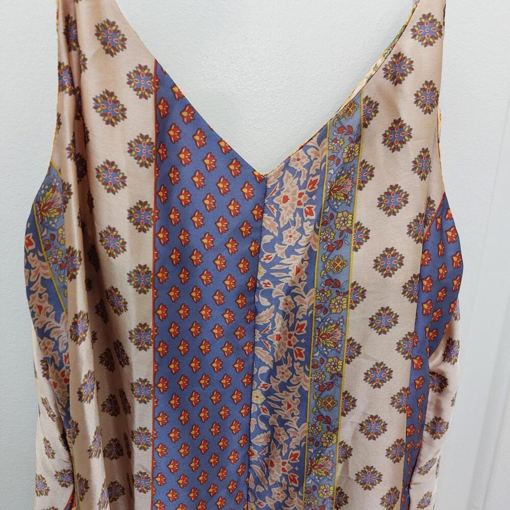 Dress Forum Women's Jumpsuit Size Medium Printed Sleeveless V Neck Wide Leg - Picture 3 of 5